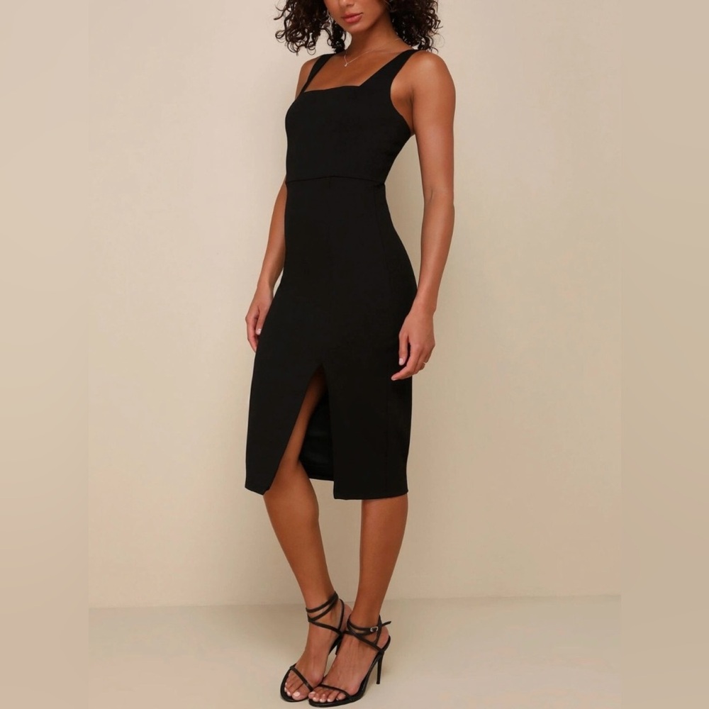 Lulus Dress Black Baby You're The One Sleeveless Bodycon
